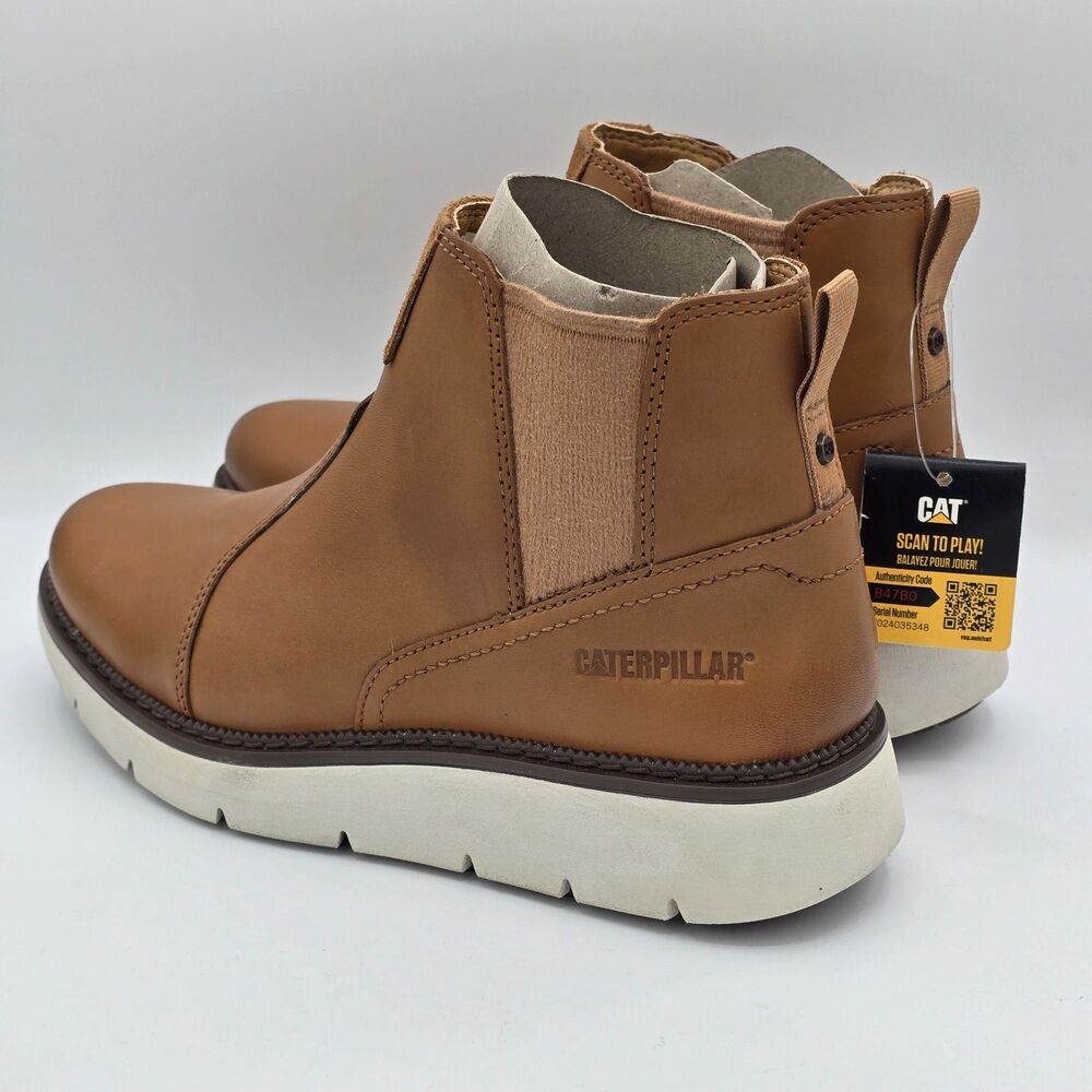 CAT Chariot Chelsea Boots P311823 Women’s Ashew Cajou Leather Size 8.5 US - Picture 6 of 7